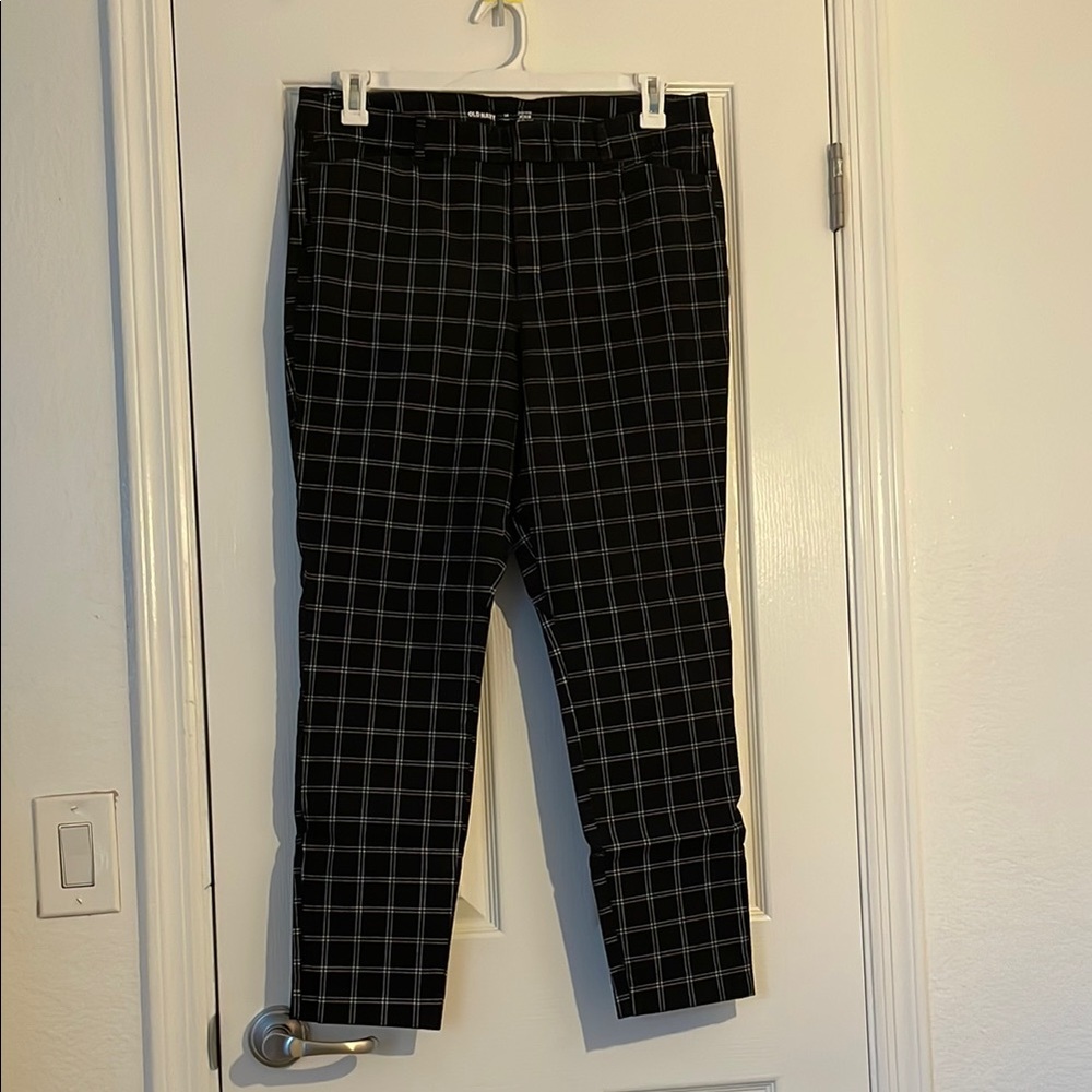 Women’s Black Checkered Pants